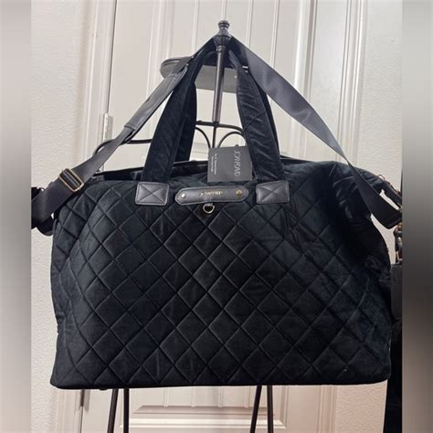 diamond quilted duffle bag.